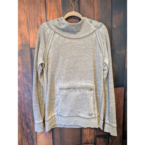 Roxy Hooded Women's Gray Sweatshirt size XL Surf Beach Casual Fall Skater Prep - Picture 1 of 5